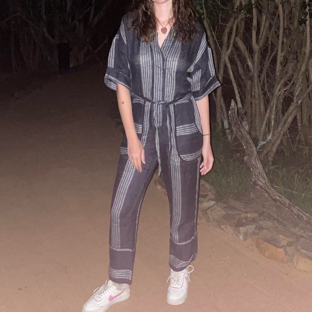 Sea New York blue and white striped linen Jumpsuit